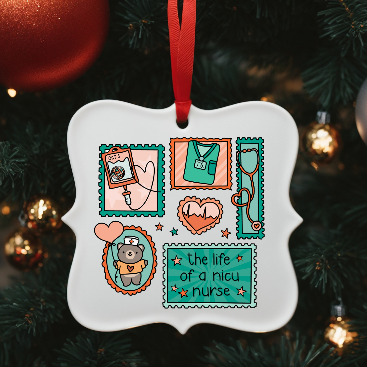 The Life of a NICU Nurse Cute Postage Stamps PNG JPG