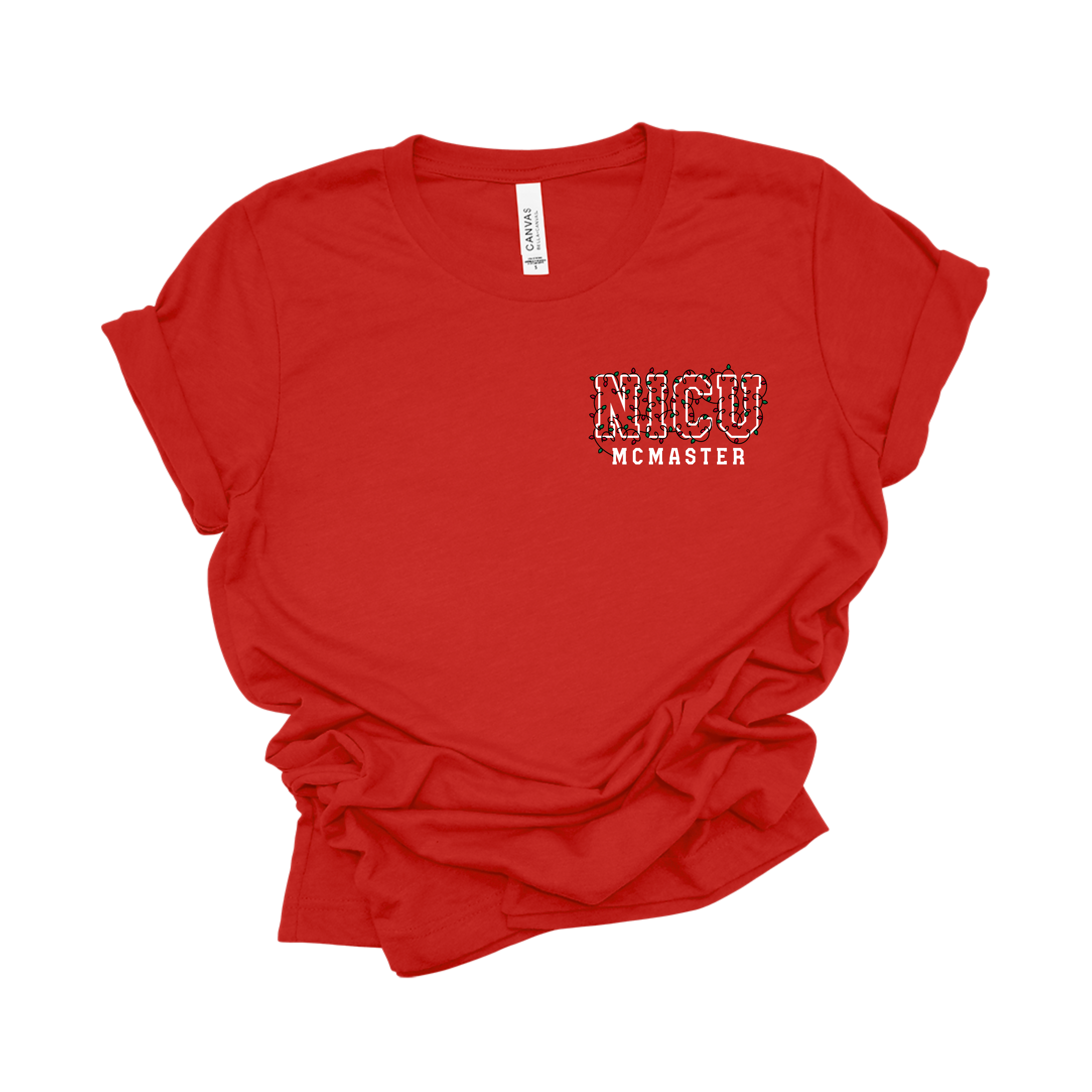 Light It Up Mac NICU Christmas Tee