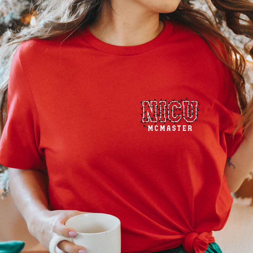 Light It Up Mac NICU Christmas Tee