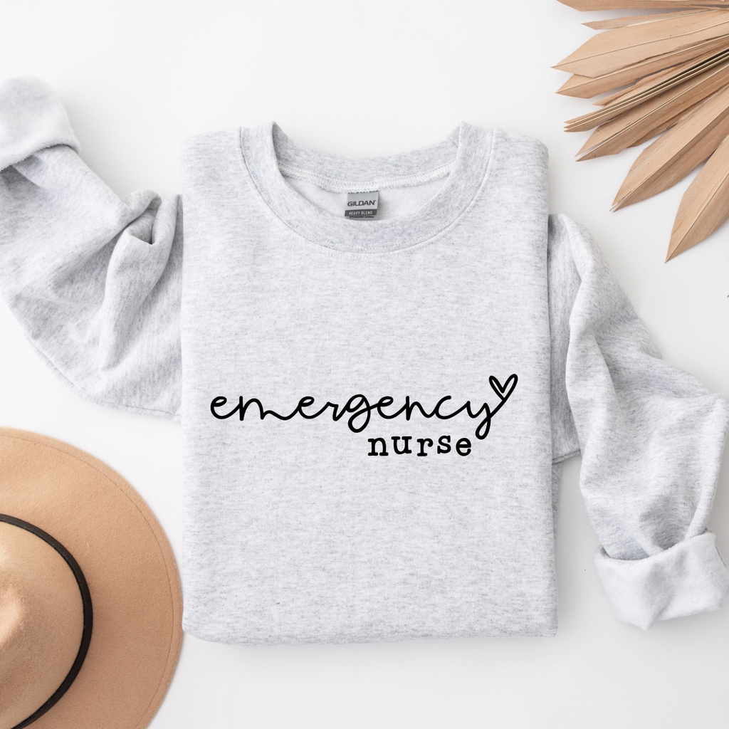 Hand Lettered Emergency Nurse SVG PNG JPG