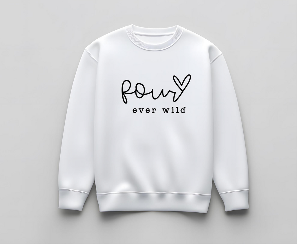 Hand Lettered Four Ever Wild SVG PNG JPG