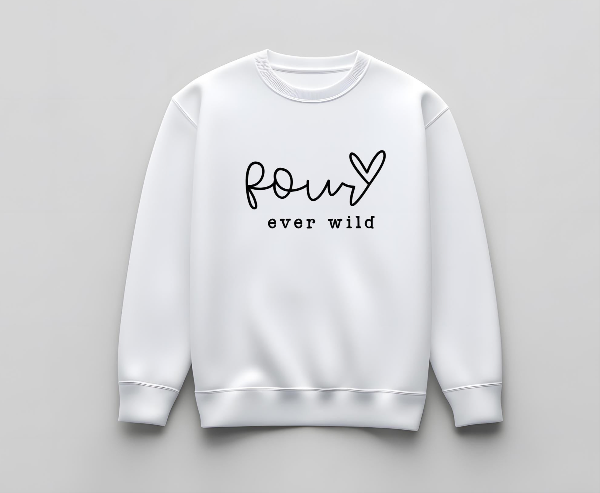Hand Lettered Four Ever Wild SVG PNG JPG