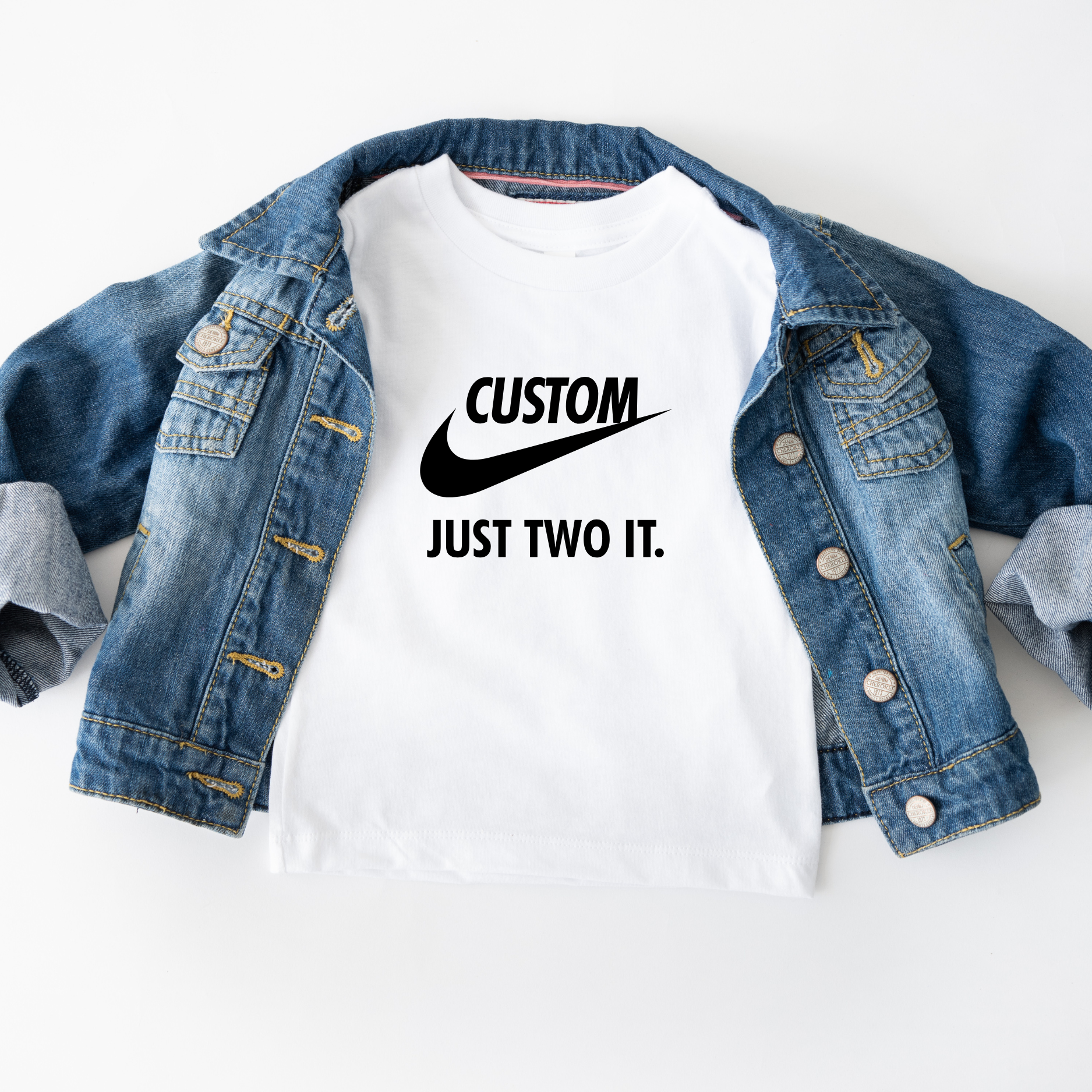 Custom Just TWO It Swoosh Birthday SVG PNG JPEG
