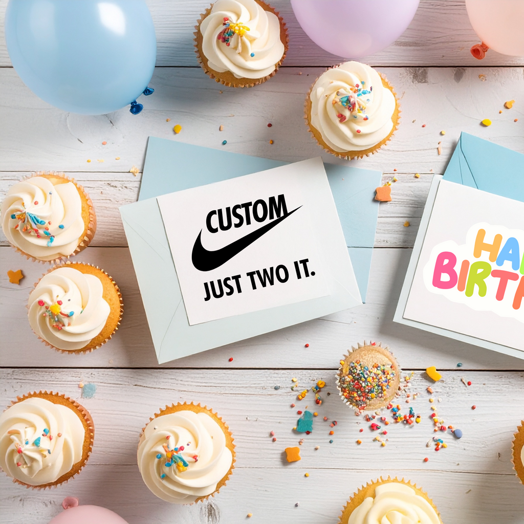 Custom Just TWO It Swoosh Birthday SVG PNG JPEG