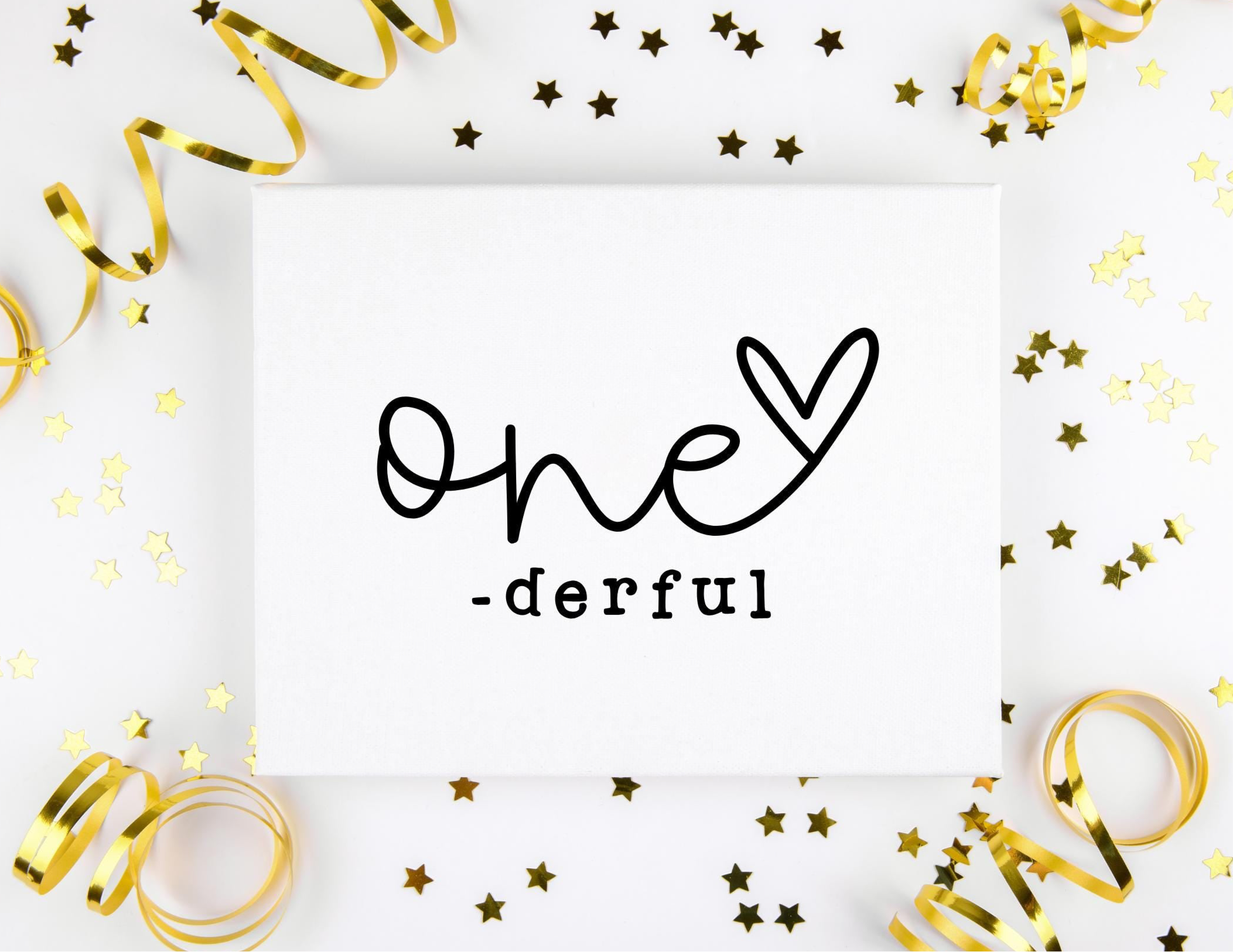 Hand Lettered One-derful SVG PNG JPG