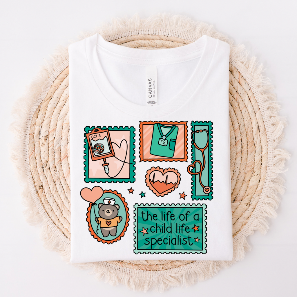 The Life of a Child Life Specialist Cute Postage Stamps PNG JPG