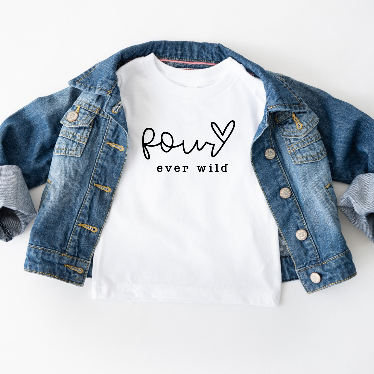 Hand Lettered Four Ever Wild SVG PNG JPG